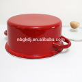 pure color decorated enamel cooking pot